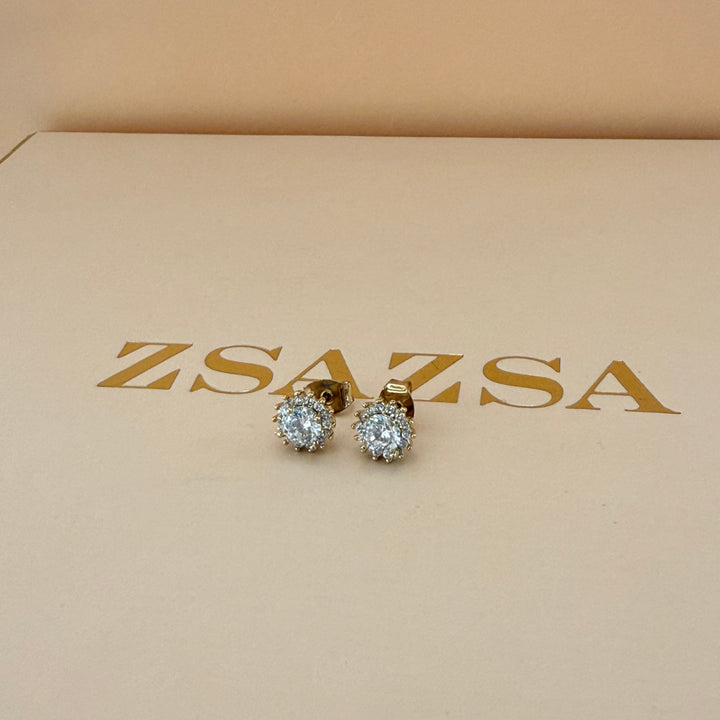 Small zircone gold plated studs