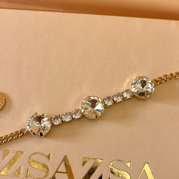 Preciosa crystals gold plated bracelet