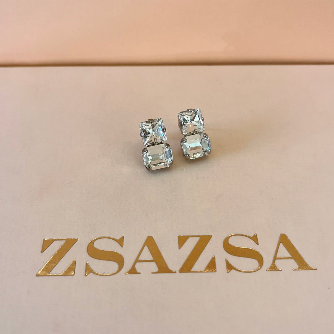 Swarovski crystals and white gold plated earrings and bracelet