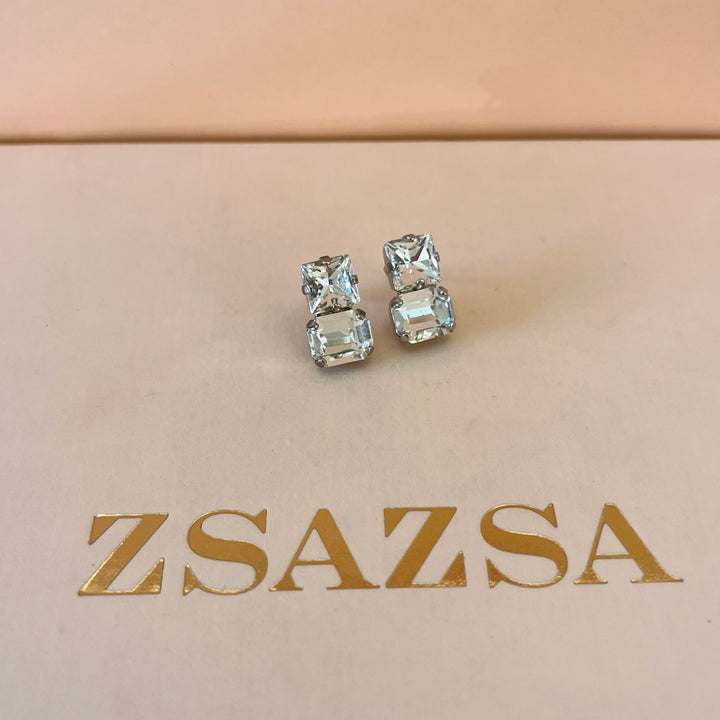 Swarovski crystals and white gold plated earrings and bracelet