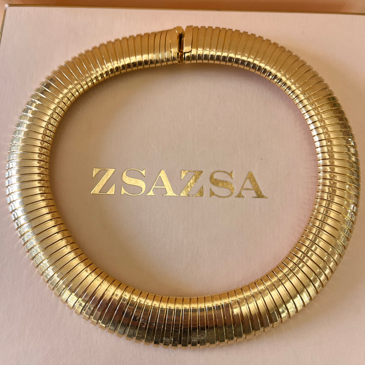 Statement gold plated necklace