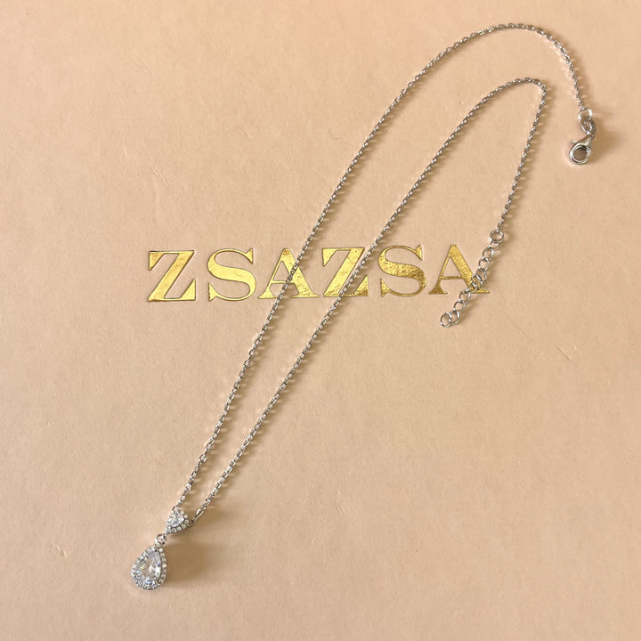 Teardrop zircone Sterling silver set