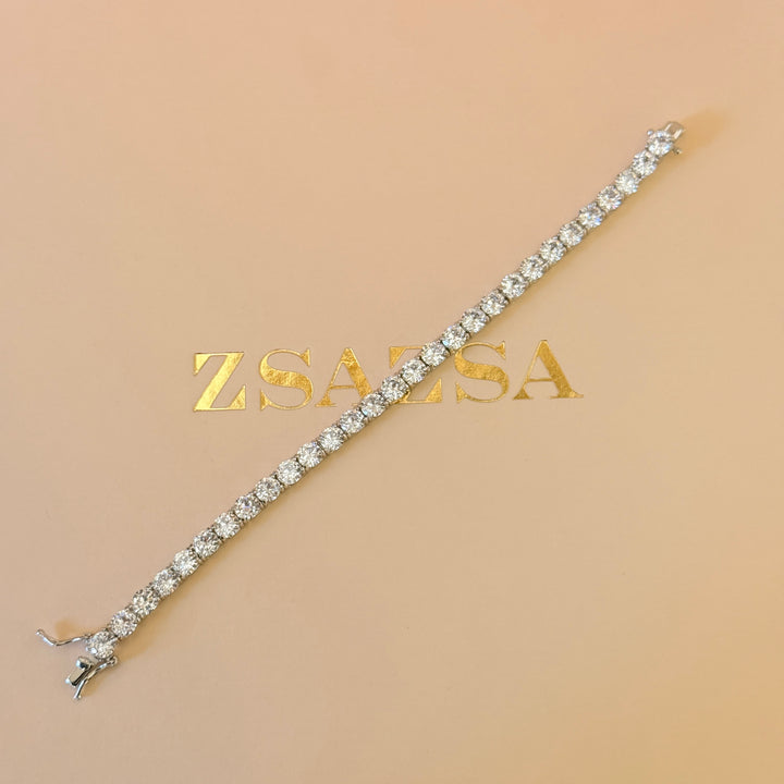 Tennis zircone sterling silver bracelet