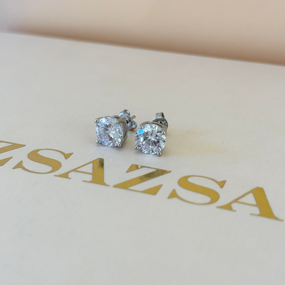 Solitaire zircone silver set