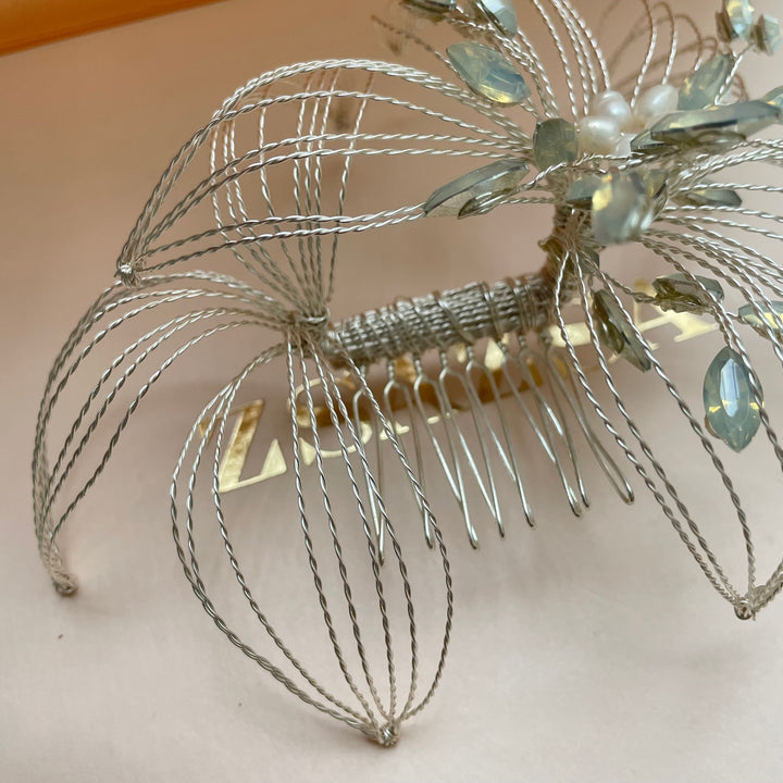 Silver and pearl Handmade comb