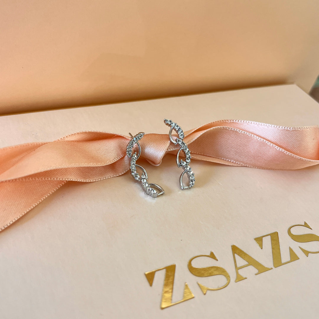Swarovski crystals and white gold plated earrings and bracelet