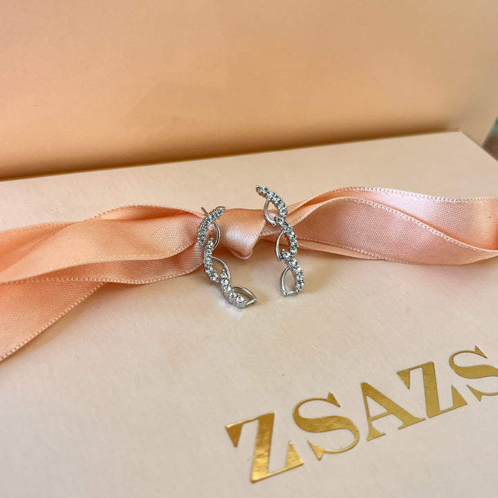Swarovski crystals and white gold plated earrings and bracelet