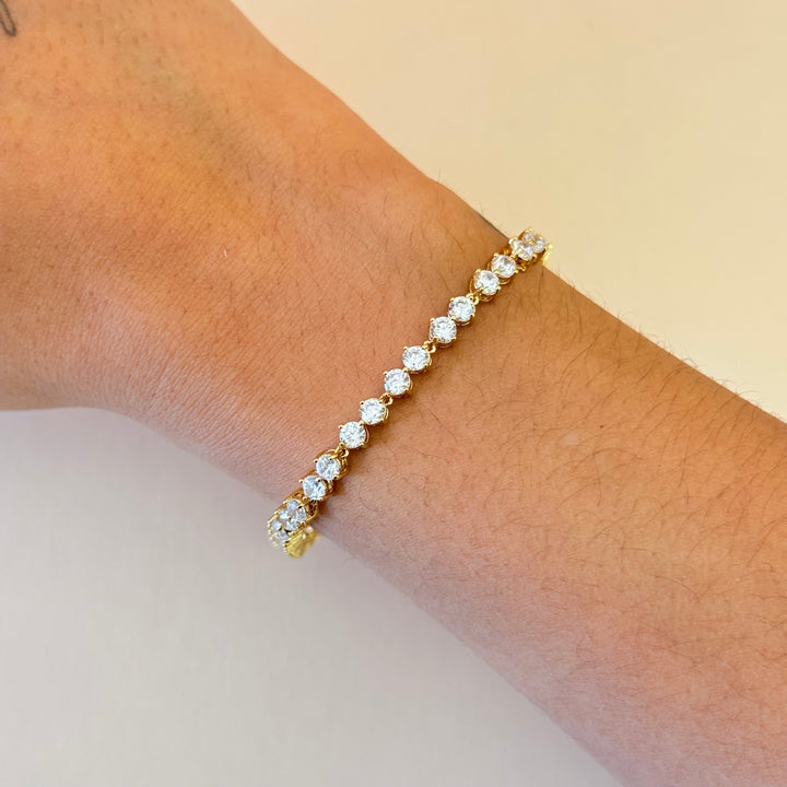 Teardrop zircone gold plated set