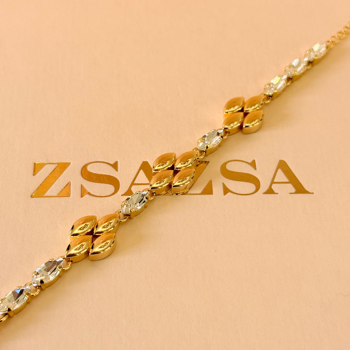 Marquise Swarovski crystals earrings and bracelet