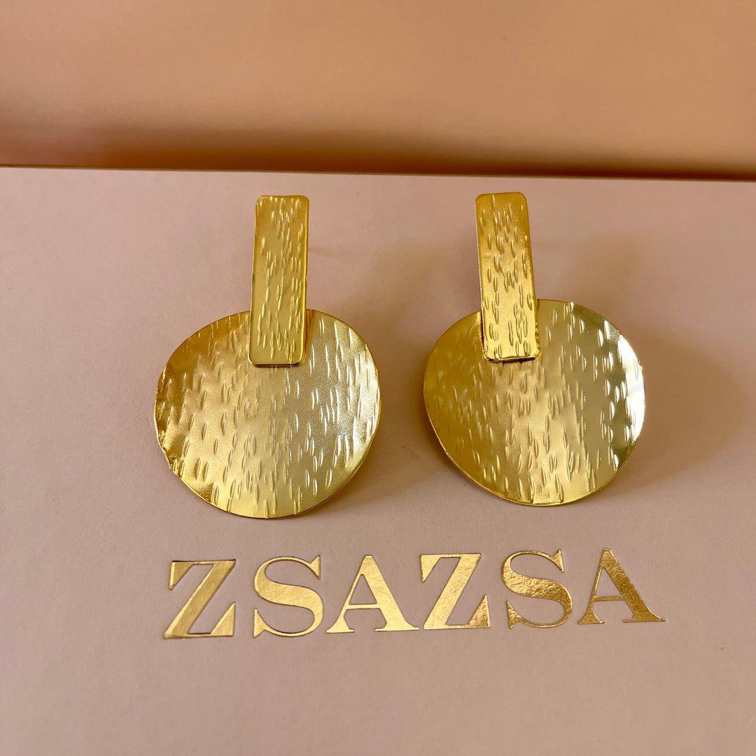 Gold handmade earrings