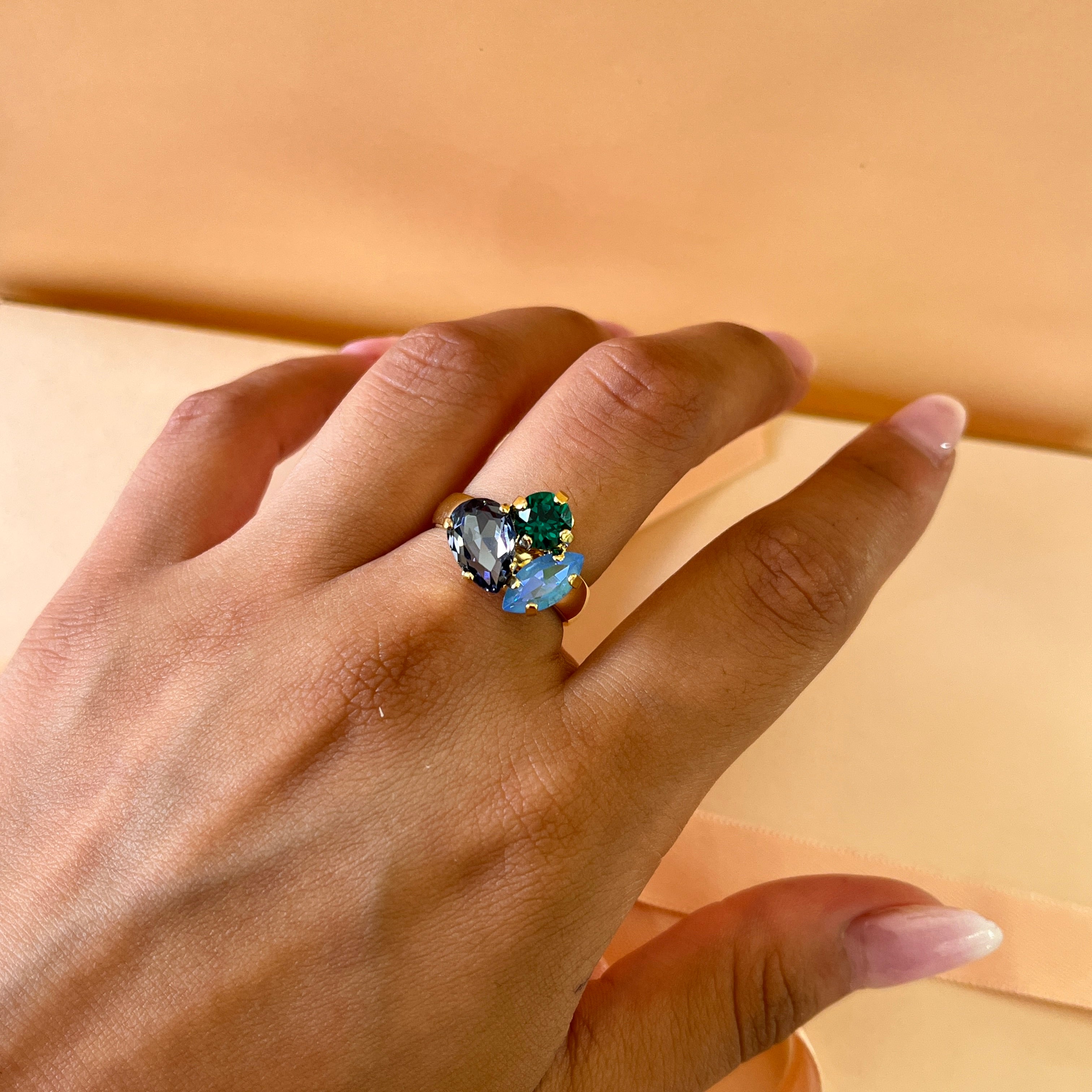 Multicolour Swarovski crystals set