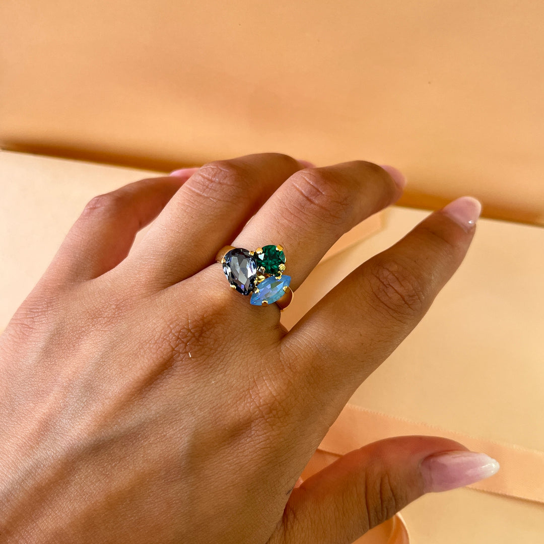 Multicolour Swarovski crystals set