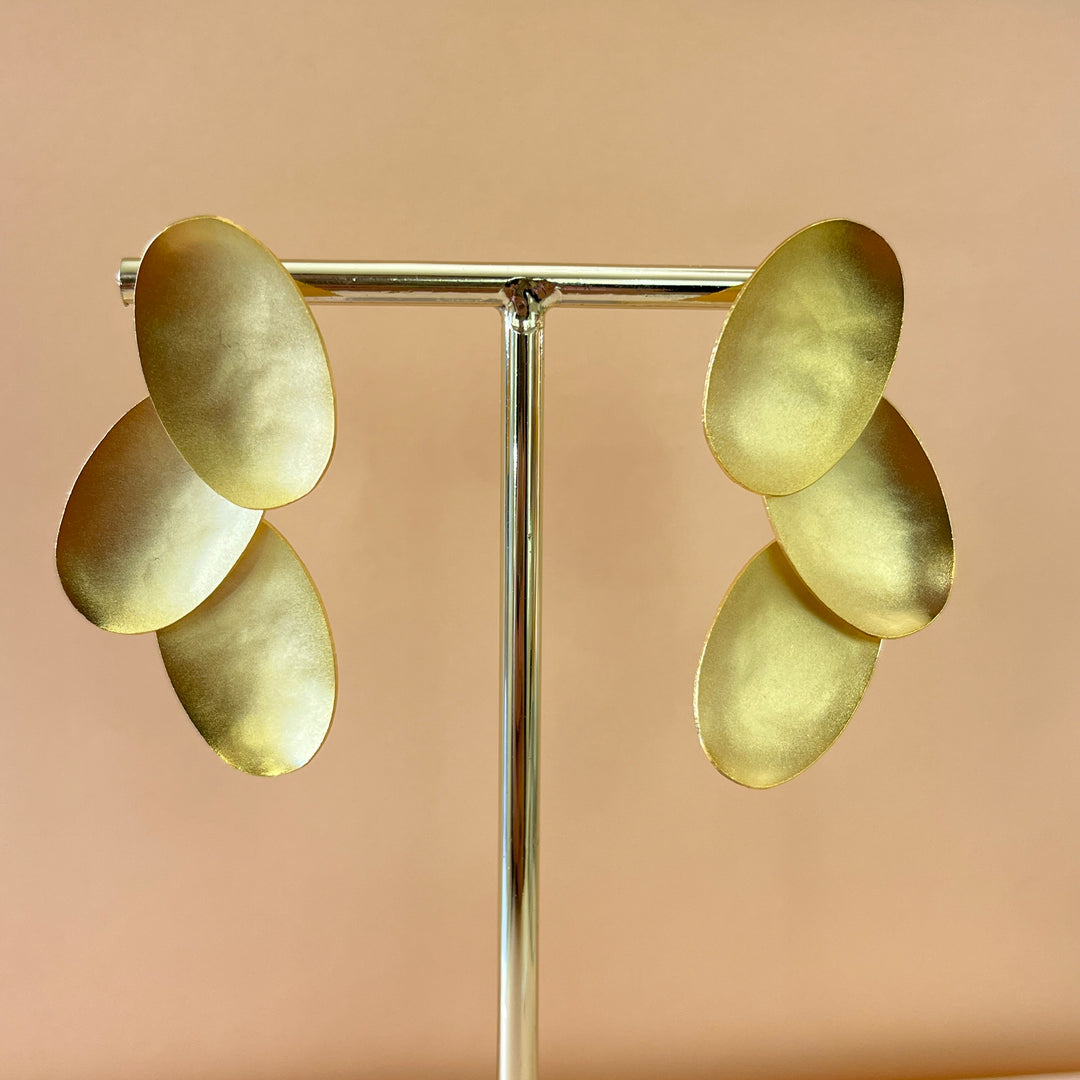 Gold handmade studs