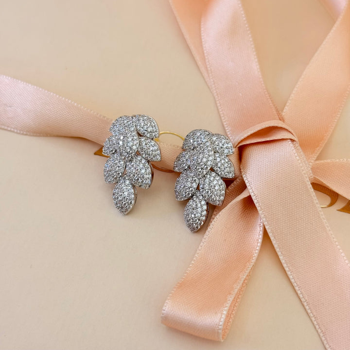 Marquise zircone silver earrings