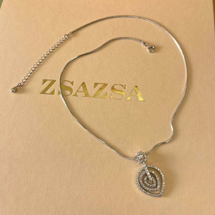 Silver zircone set