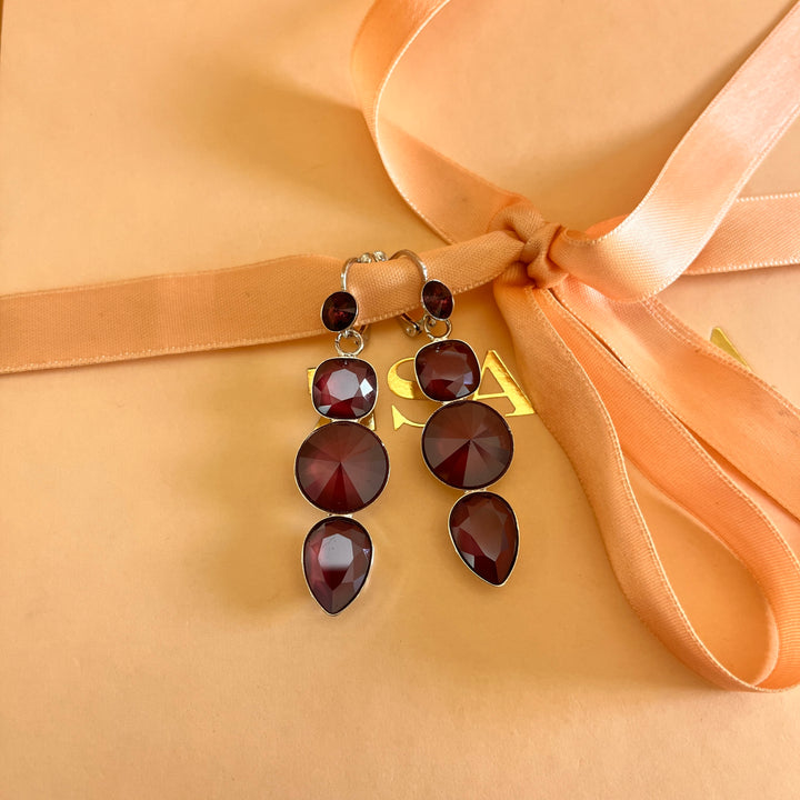 Purple Swarovski crystals hooks