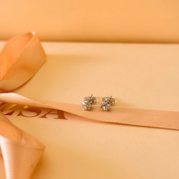 XS solitaire zircone silver studs