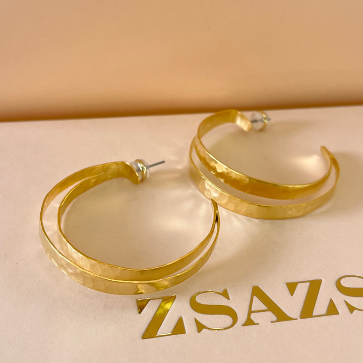 Gold handmade hoops