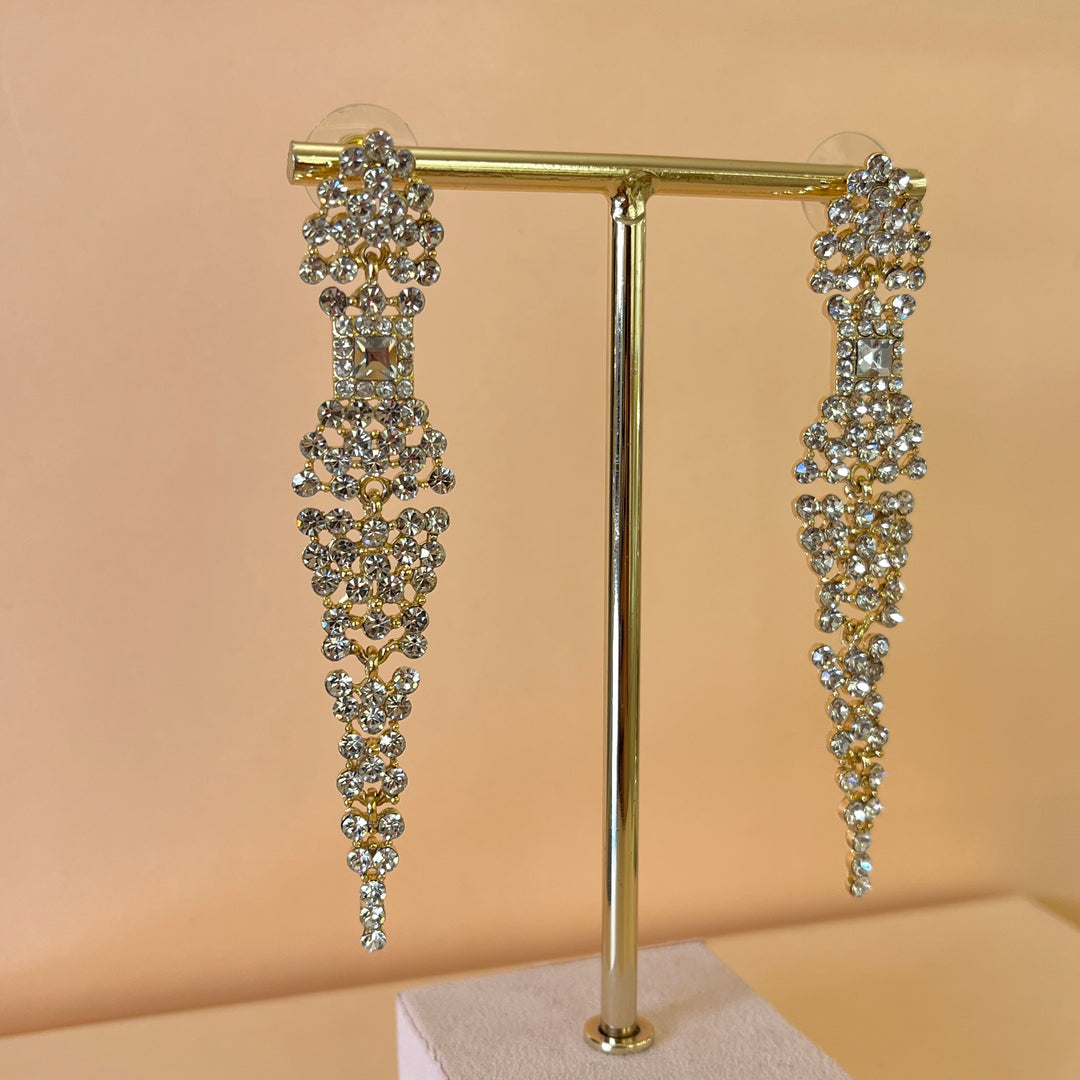 Swarovski crystals gold plated earrings
