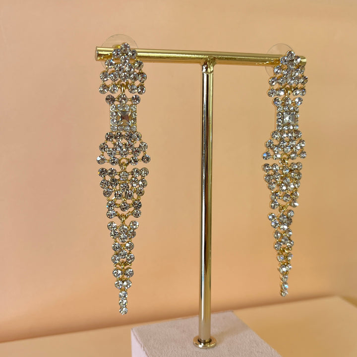 Swarovski crystals gold plated earrings