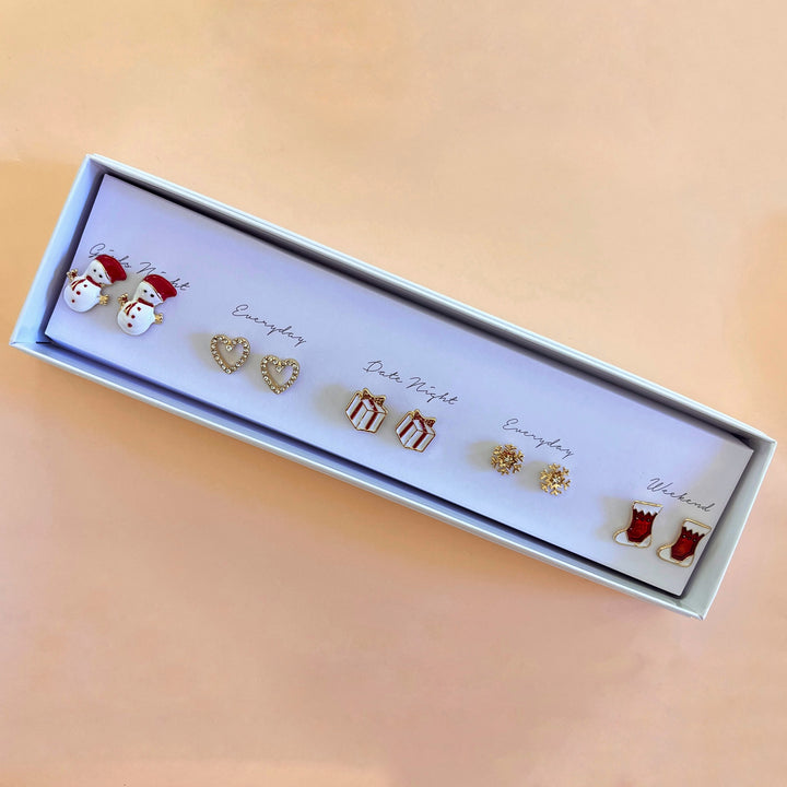 Christmas studs earrings box