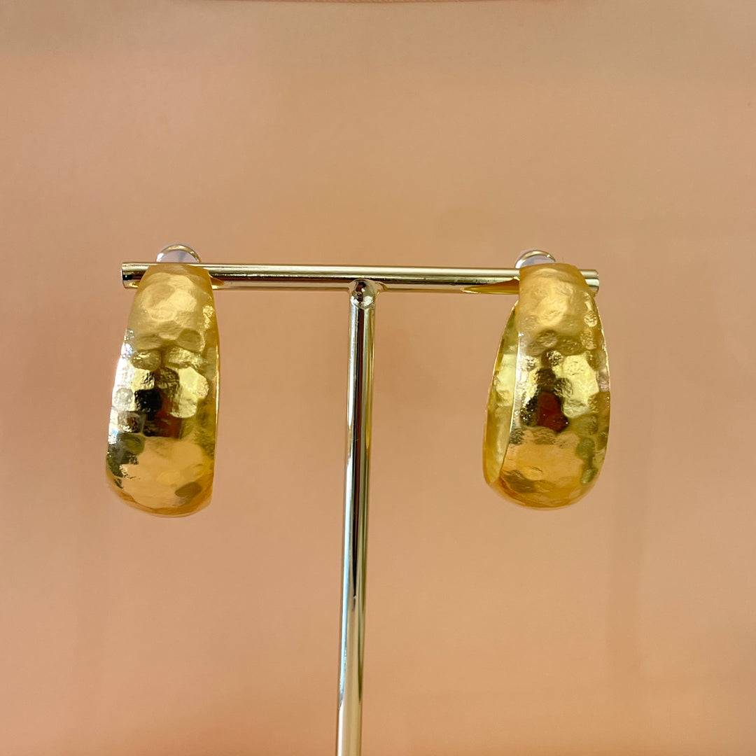Gold handmade hoops