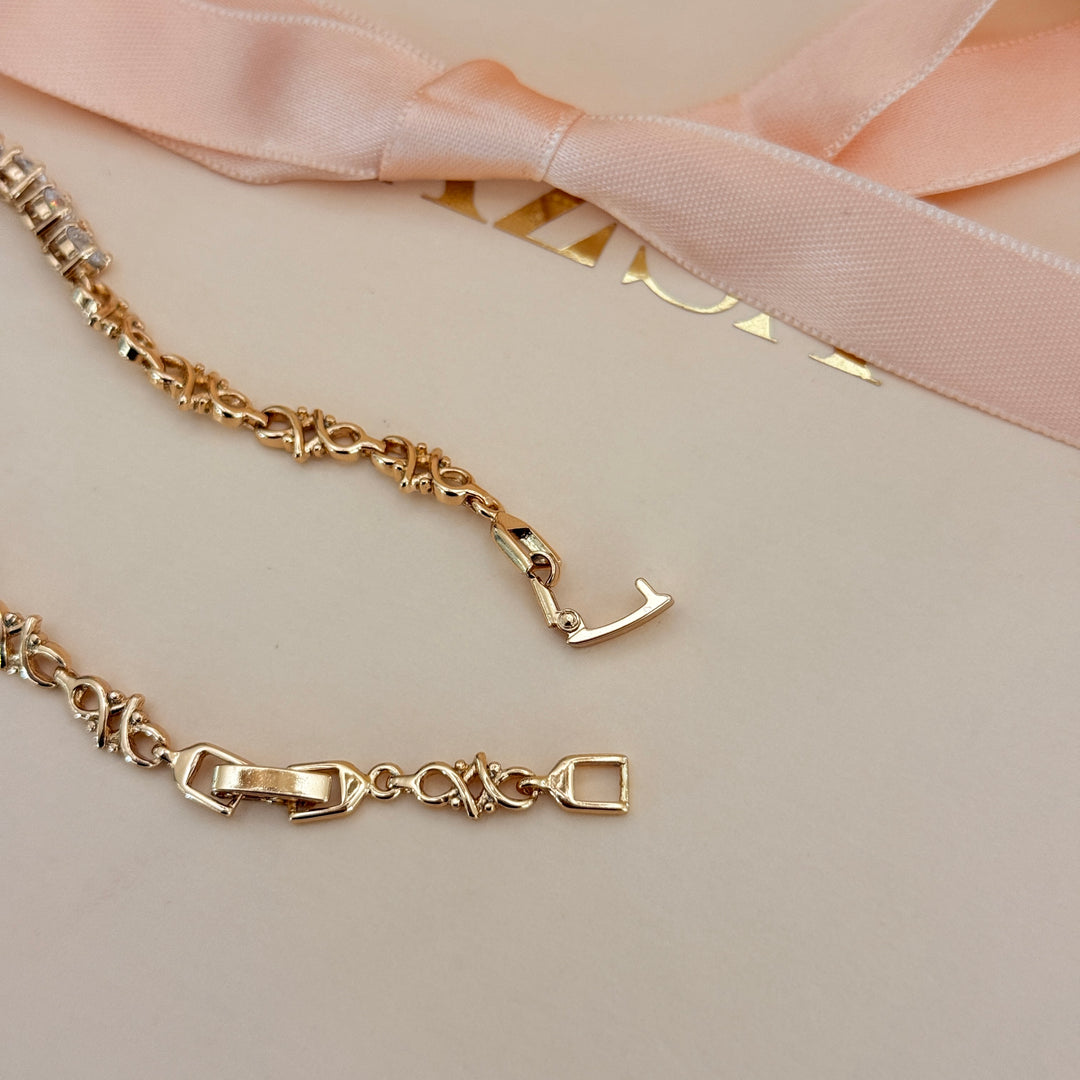 Zircone dainty gold plated bracelet