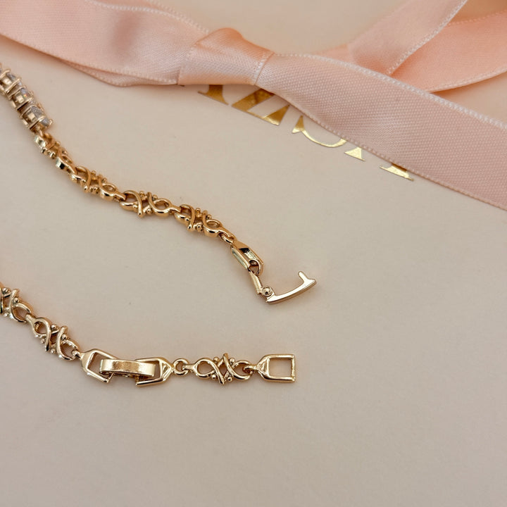 Zircone dainty gold plated bracelet