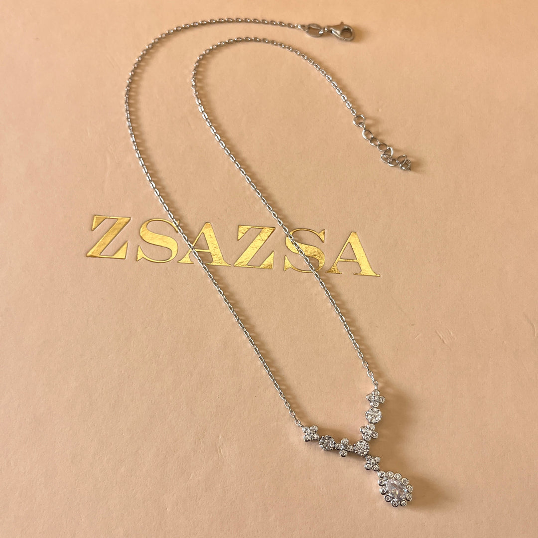 Teardrop zircone Sterling silver set