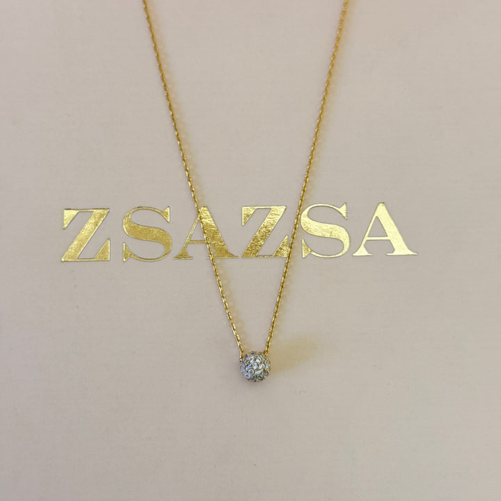 Zircone small ball gold plated pendant