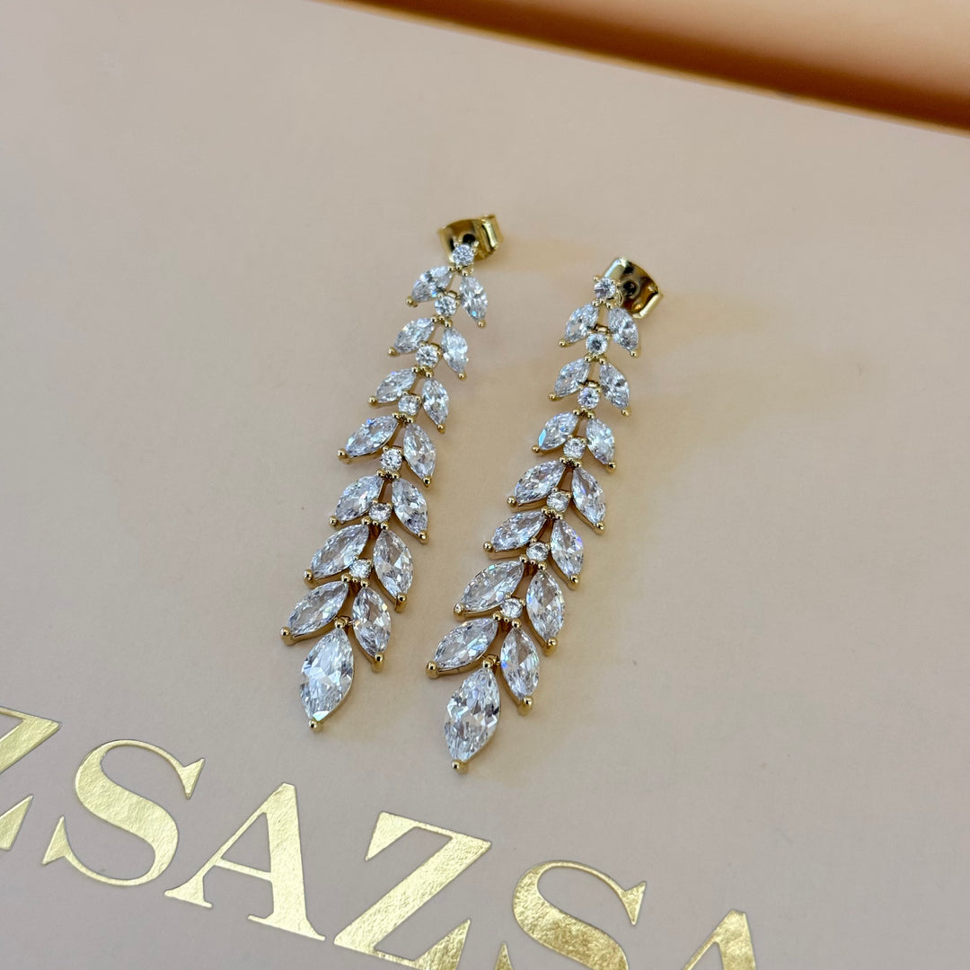 Marquise zircone gold plated