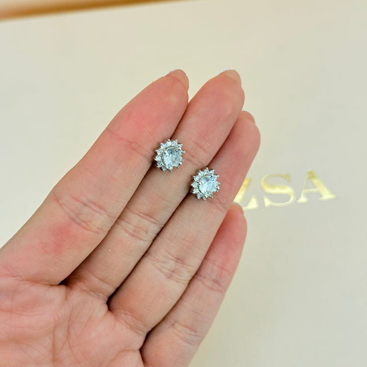 Dainty zircone sterling silver set