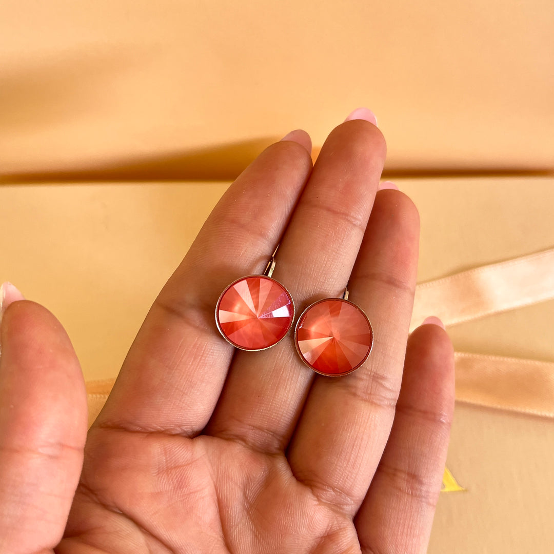 Coral Swarovski crystals set