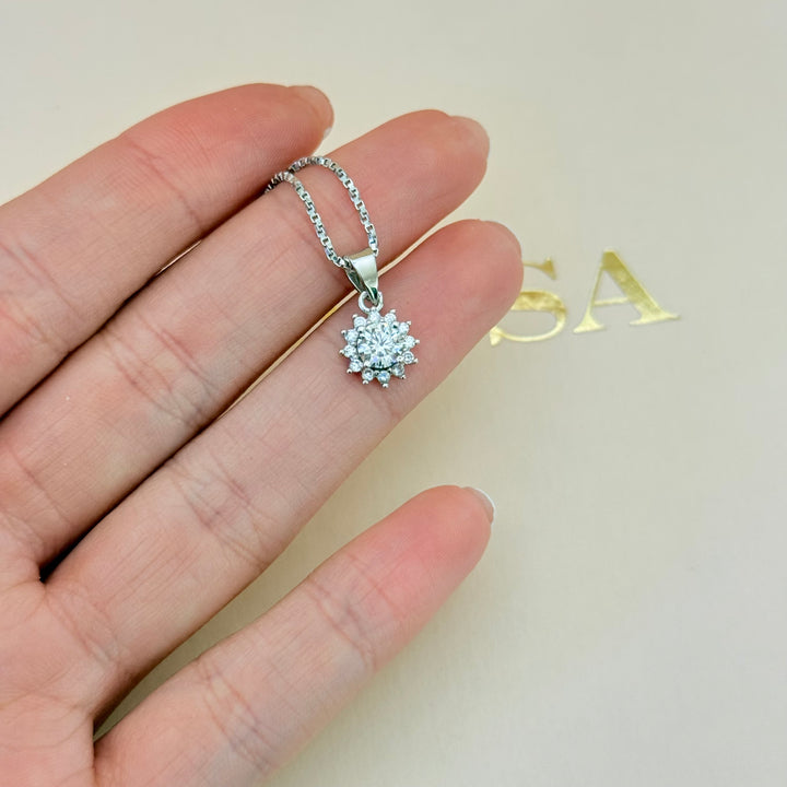 Dainty zircone sterling silver set