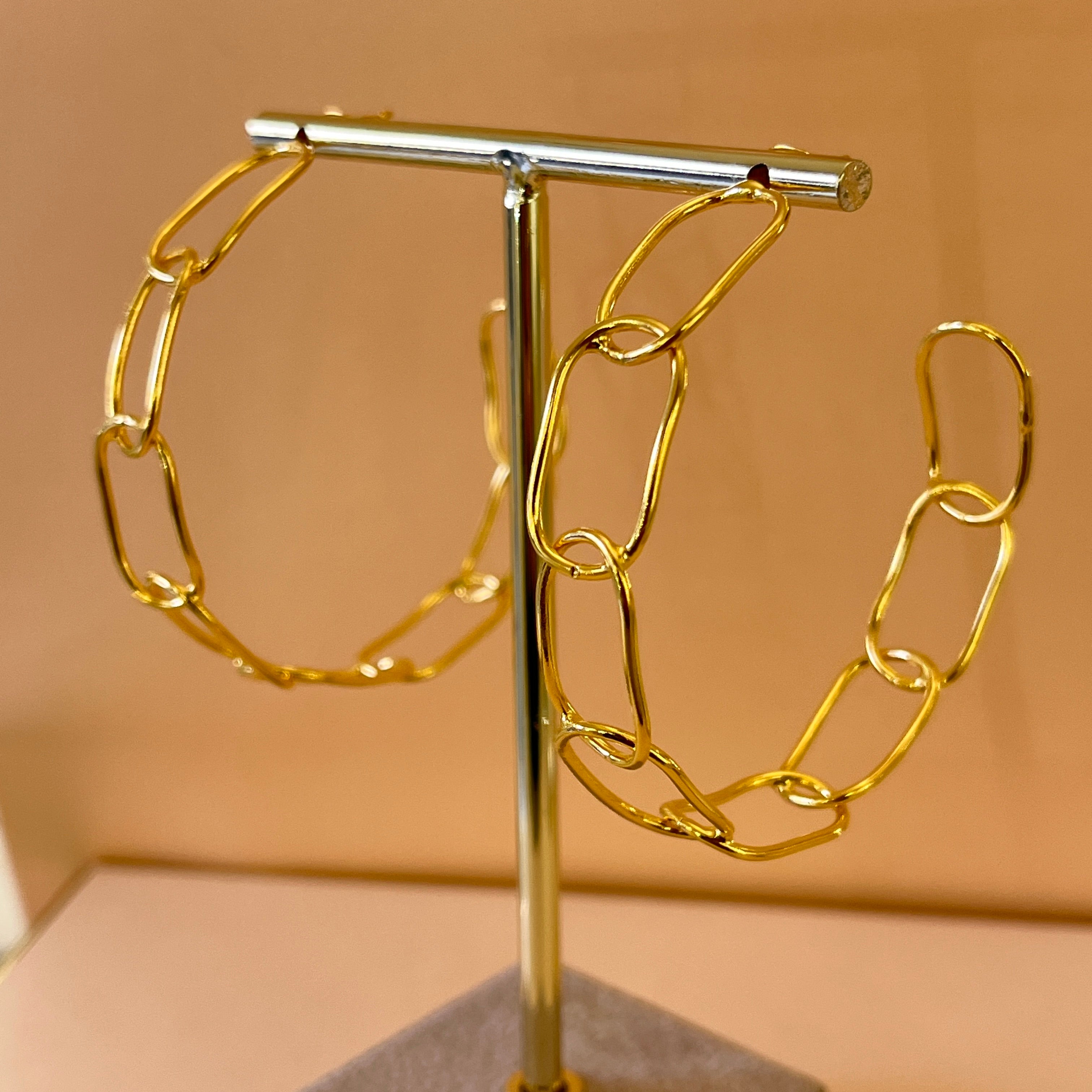Gold handmade hoops
