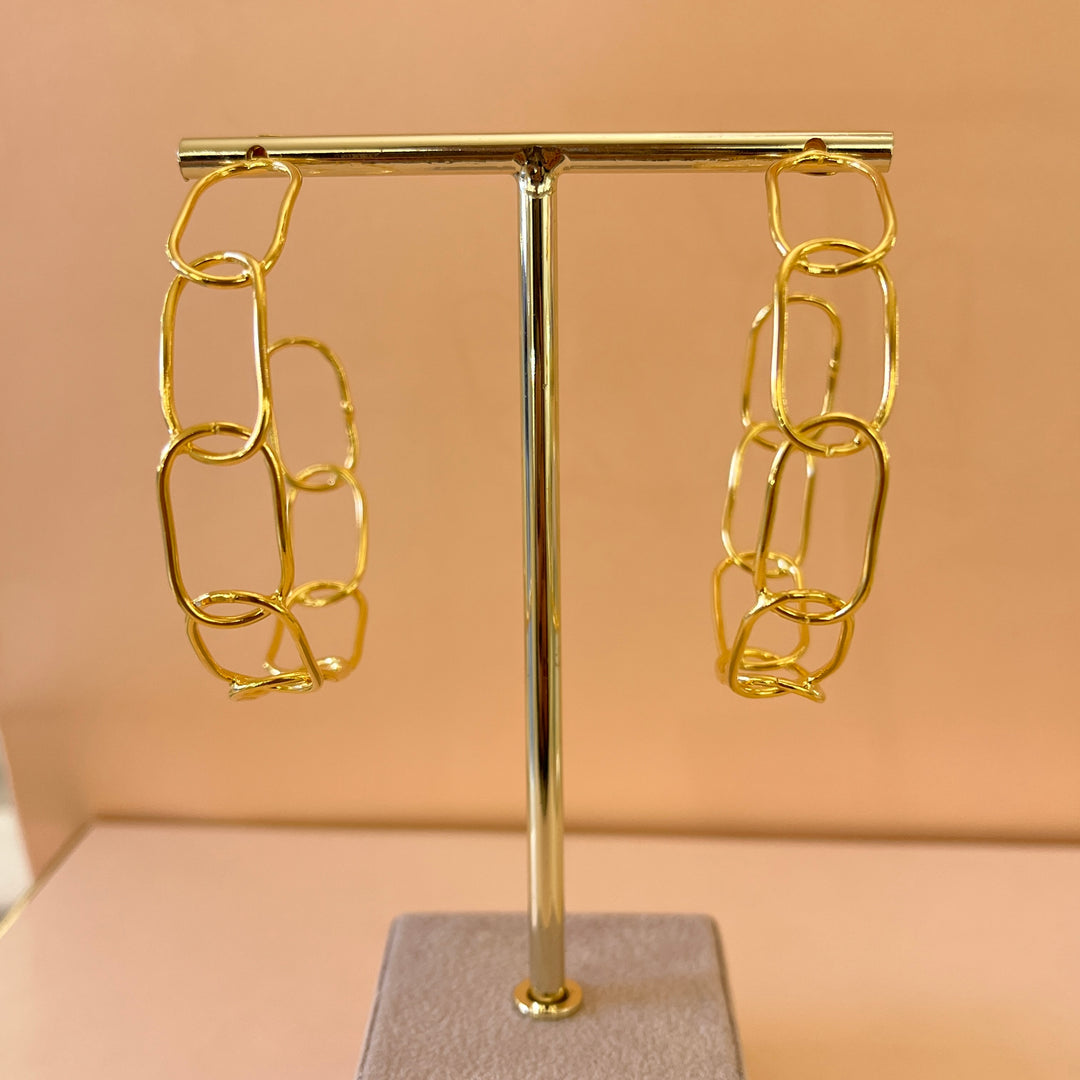 Gold handmade hoops