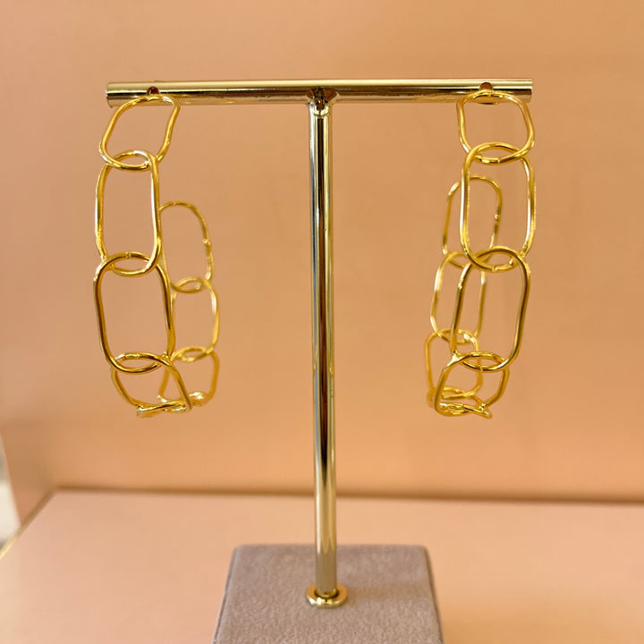 Gold handmade hoops