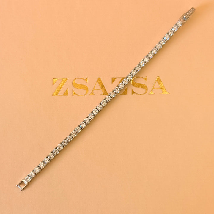 Tennis zircone silver bracelet