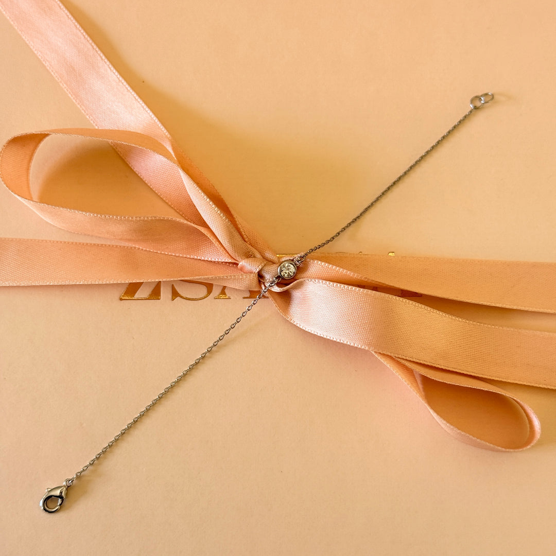 Solitaire zircone silver bracelet