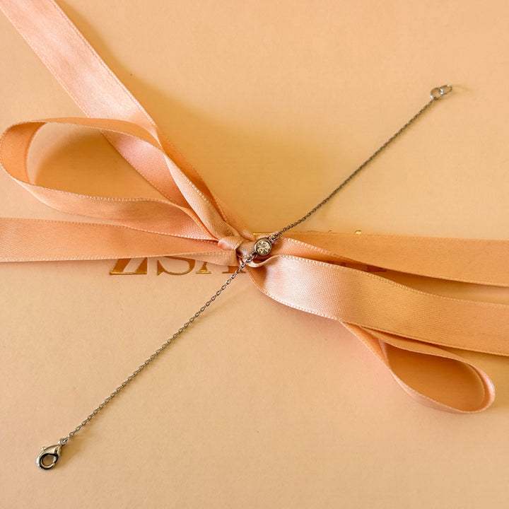 Solitaire zircone silver bracelet