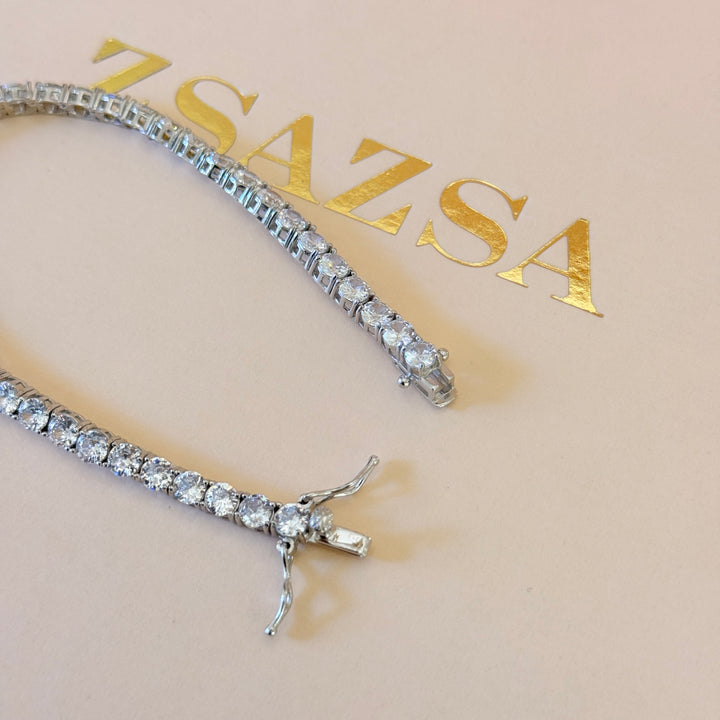Tennis zircone sterling silver bracelet