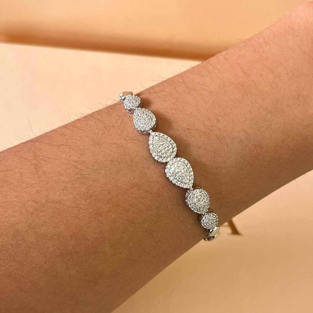 Teardrop zircone Sterling silver set