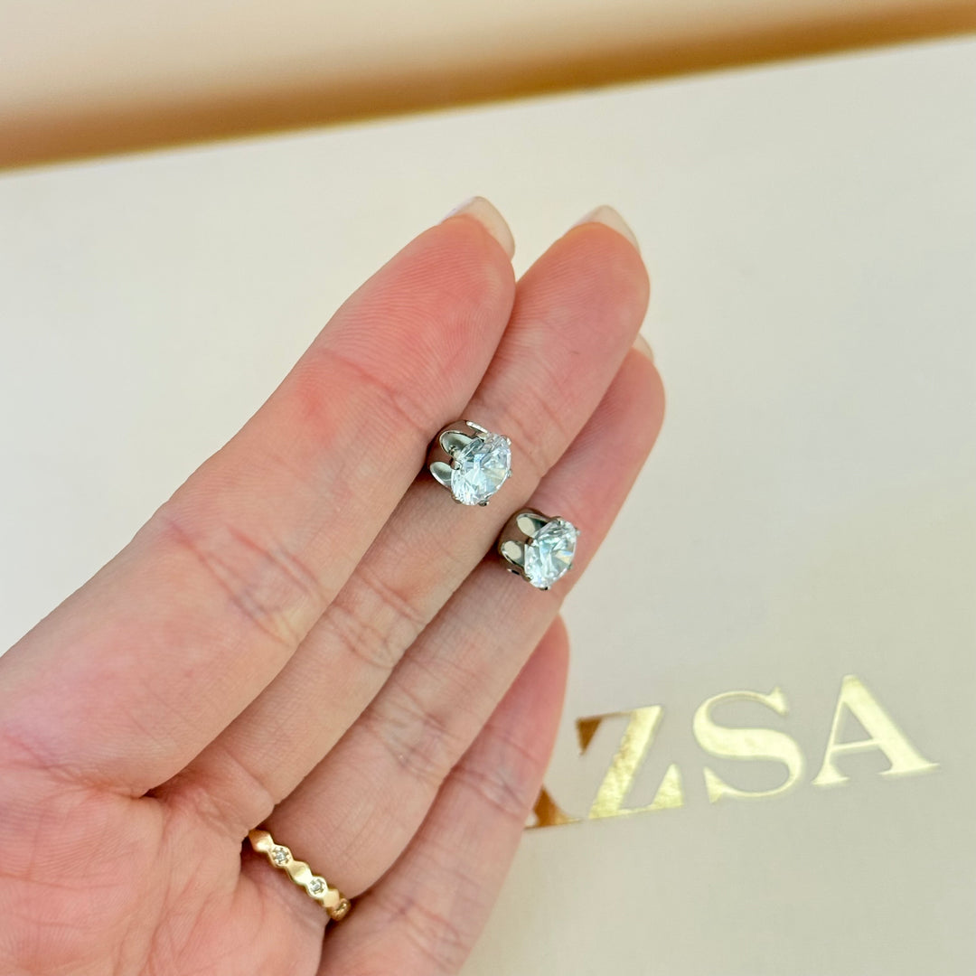 Solitaire zircone silver set