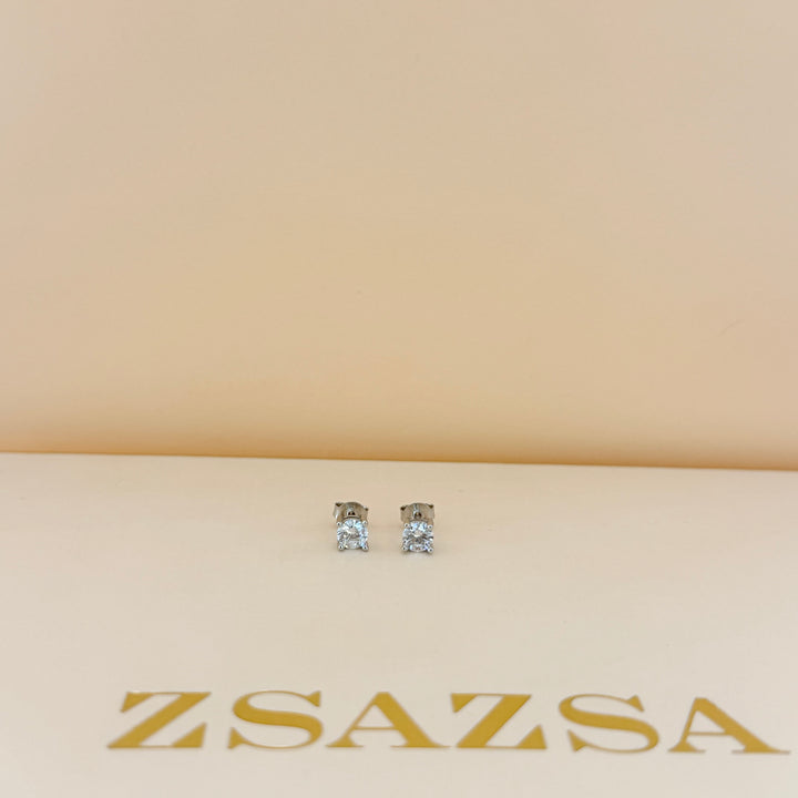 Tennis zircone silver earrings and bracelet