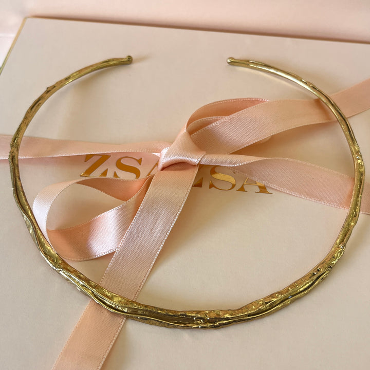 Gold handmade choker