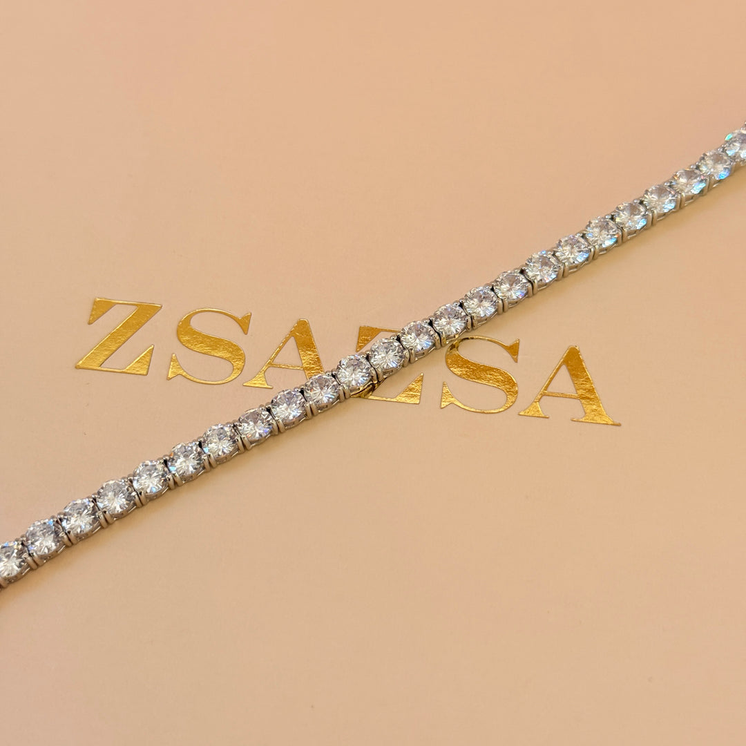 Tennis zircone sterling silver bracelet