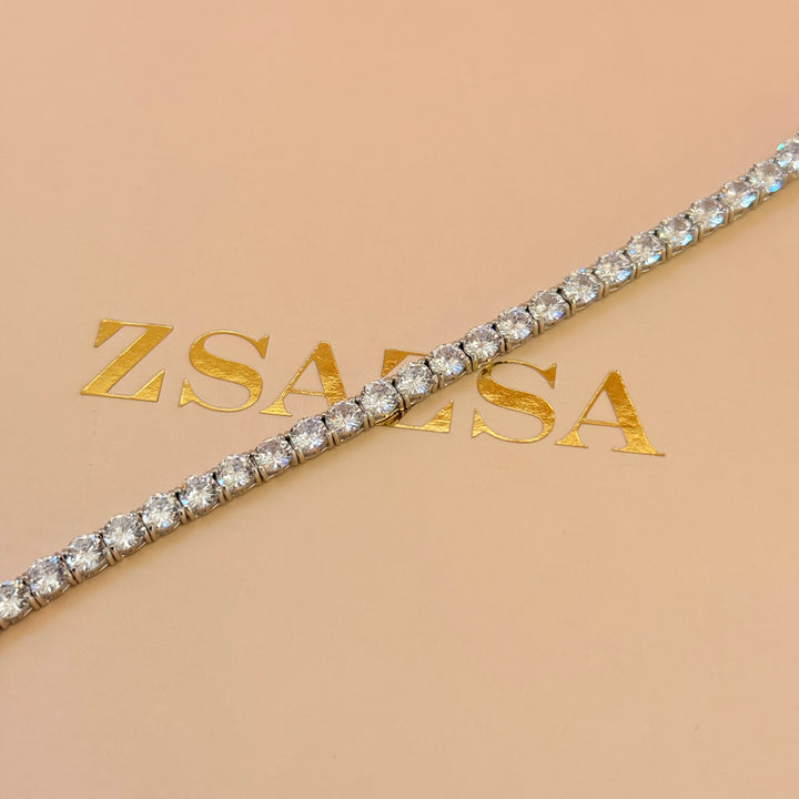 Tennis zircone sterling silver bracelet