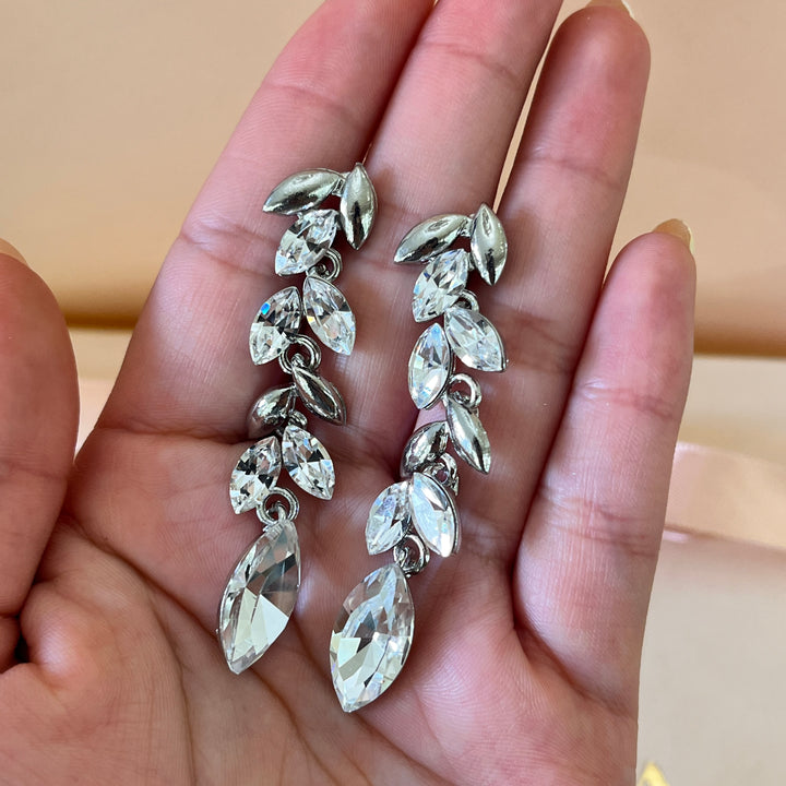 Swarovski crystals marquise gold plated set