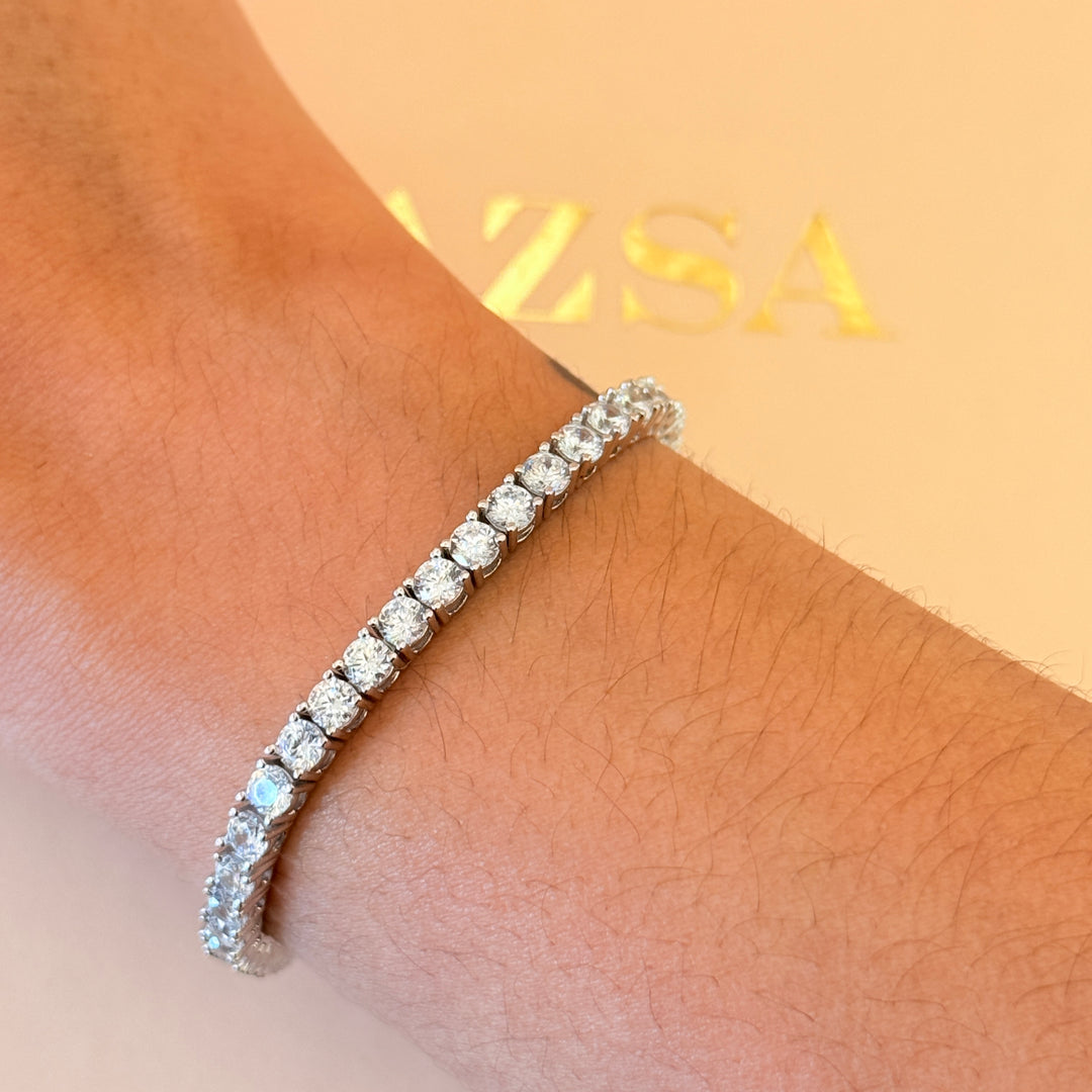 Tennis zircone sterling silver bracelet