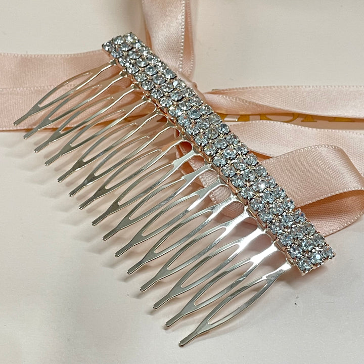 3 row simple comb in silver or rose gold & gold